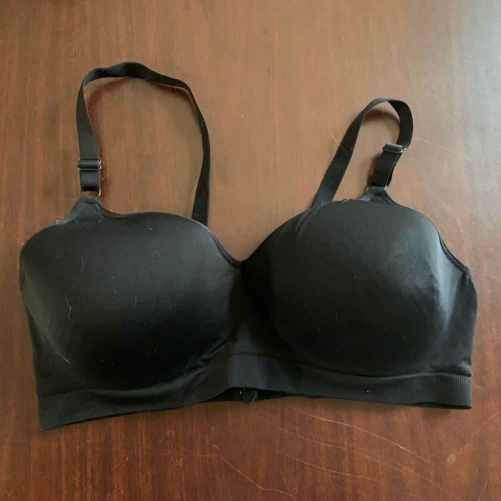 Black lightly padded bra size 36DD/38D